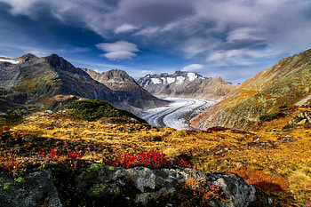 Mountains Switzerland Aletsch Glacier Alps , mountains, alps, nature HD wallpaper
