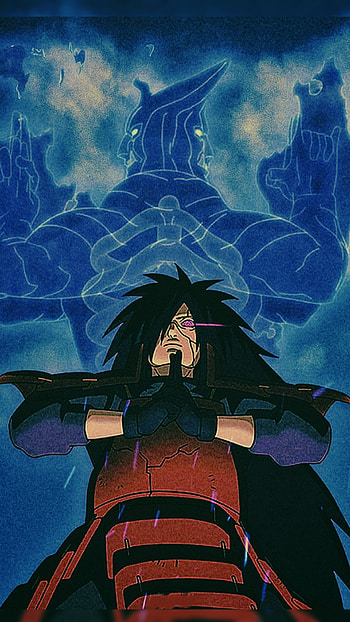 Madara Uchiha, naruto, sky, background, anime HD phone wallpaper