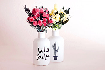 Flowers, Bouquets, Words, Inscription, Vases HD wallpaper