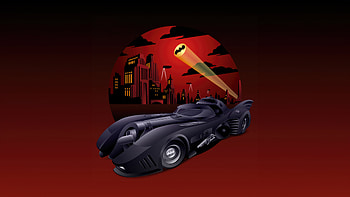 Batmobile Gotham City Minimal , batmobile, batman, superheroes, cars, minimalism, minimalist, artist, artwork, digital-art, artstation HD wallpaper