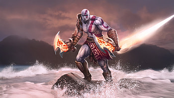 Kratos Vengeance, kratos, god-of-war, artwork, digital-art, games, video-games, deviantart HD wallpaper
