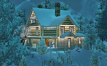 winterhouse, farm, winter, snow, house HD wallpaper