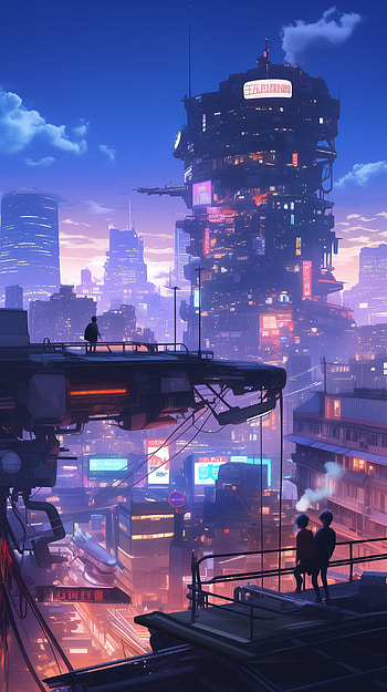 Futuristic Cyberpunk Cityscape , cyberpunk, city, futuristic city HD phone wallpaper