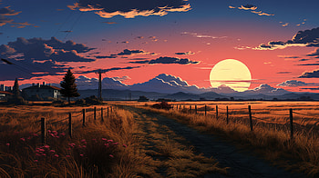 Breathtaking Countryside Sunset, countryside, sky, sunset, nature, landscape HD wallpaper