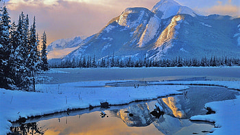 CANADA, sea, winter, snow HD wallpaper
