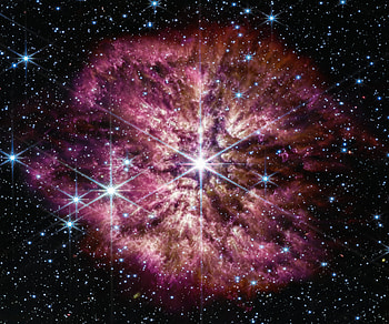 The luminous, hot star Wolf-Rayet 124 (WR 124), James Webb Space Telescope, Sci Fi, Stars HD wallpaper