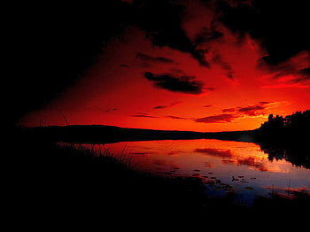 Dark Sunset, , red, beautiful, sunset, dark HD wallpaper