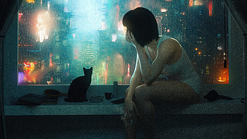 No More Running , alone, rain, cat, artist, artwork, digital-art, artstation HD wallpaper