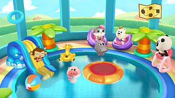 Dr. Panda's Swimming Pool - Game for Kids, iOS, Android, Kindle Fire - YouTube HD wallpaper