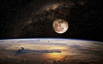 Earth and Moon, Earth, planet, Moon, space, satellite HD wallpaper