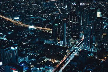 Cities, Night, City, Lights, View From Above HD wallpaper