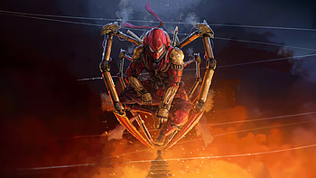 Sengoku Iron Spider , spiderman, superheroes, artist, artwork, digital-art HD wallpaper