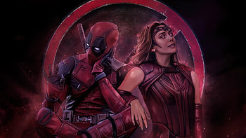 Deadpool And Scarlet Witch A Chaotic Crossover, deadpool, scarlet-witch, superheroes, artwork, artist, digital-art, art HD wallpaper