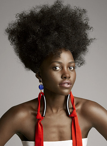 Lupita Nyong'o, Allure, March 2018, Hair HD phone wallpaper