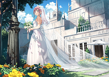 Anime Bride, girl, Bride, Anime, Original HD wallpaper