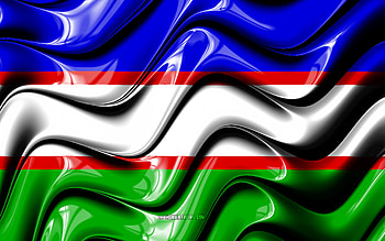 Cali Flag, , Cities of Colombia, South America, Day of Cali, Flag of Cali, 3D art, Cali, colombian cities, Cali 3D flag, Colombia HD wallpaper