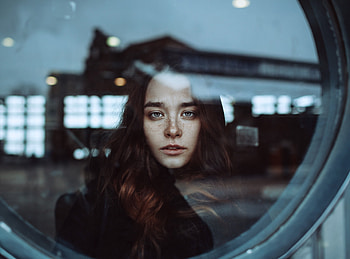 Freckles, redhead, woman HD wallpaper