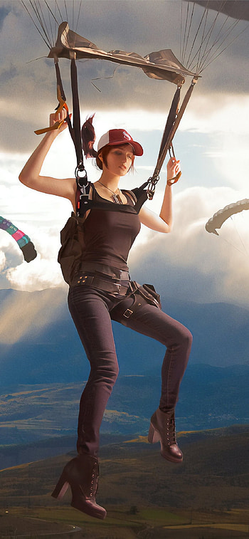 Landing, Parachuting HD phone wallpaper