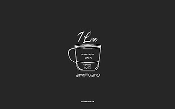 I love Americano Coffee, , gray background, Americano Coffee recipe, chalk art, Americano Coffee, coffee menu, coffee recipes, Americano Coffee ingredients, Americano HD wallpaper