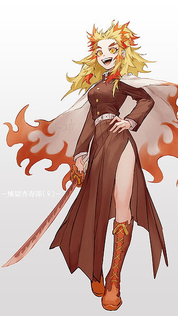 Demon Slayer, Rengoku Kyoujurou HD phone wallpaper