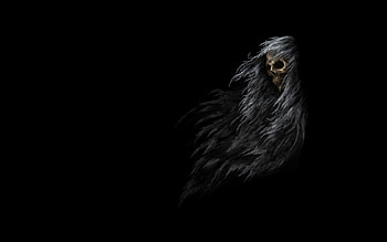 The darkness, halloween, black, darkness, sawan, fantasy, skull, death HD wallpaper