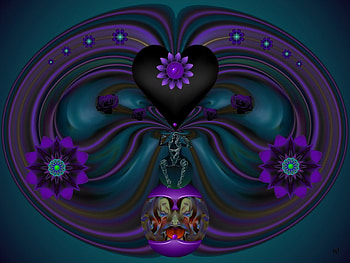 Purple Dreams, eye candy, abstract, 3d, fractal, collage HD wallpaper