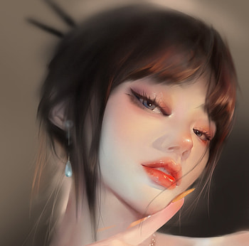 Beauty, gorgeous, face, girl, luminos, fw, frumusete, asian, art, superb, fantasy, fwart HD wallpaper
