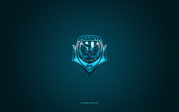 Guairena FC, Paraguayan football club, blue logo, blue carbon fiber background, Paraguayan Primera Division, football, Villarrica, Paraguay, Guairena FC logo HD wallpaper