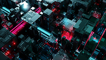 City Sight, city, dark, light, Abstract, 3D HD wallpaper
