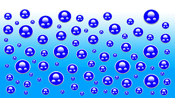 Bubbles by Matt S Mars, white, blue, relax, water, Abstract, bubble, abstract blue HD wallpaper