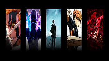 Levi Ackerman, Kirito (Sword Art Online), Asta (Black Clover), Shōyō Hinata, Ichigo Kurosaki, Anime, crossover HD wallpaper