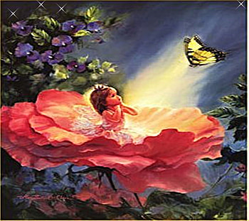 Fairy Flower~, fairy, woods, flower, baby fairy, home HD wallpaper