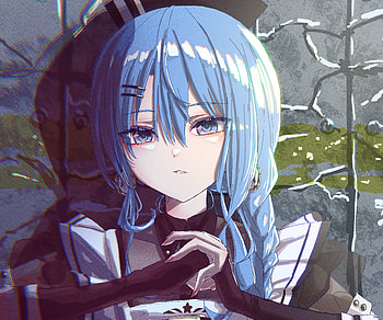 Hoshimachi Suisei, hololive, Hoshimachi Suisei, Anime, Virtual Youtuber HD wallpaper