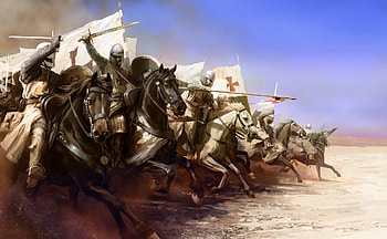 Knight, warrior, templar, fight art HD wallpaper
