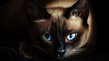 Elegant Siamese Cat Ultra, cat, siamese cat, blue eyes, pet, Animal HD wallpaper