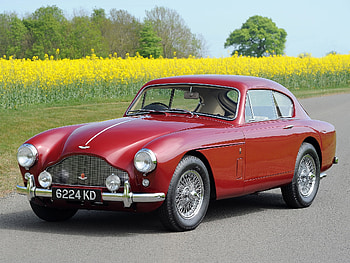Auto, Nature, Flowers, Trees, Aston Martin, Cars, Asphalt, Field, Side View, Style, Retro, 1958 HD wallpaper