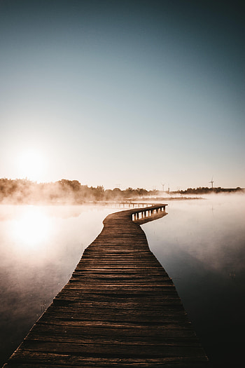 Nature, Water, Fog, Bridge, Dahl, Distance HD phone wallpaper