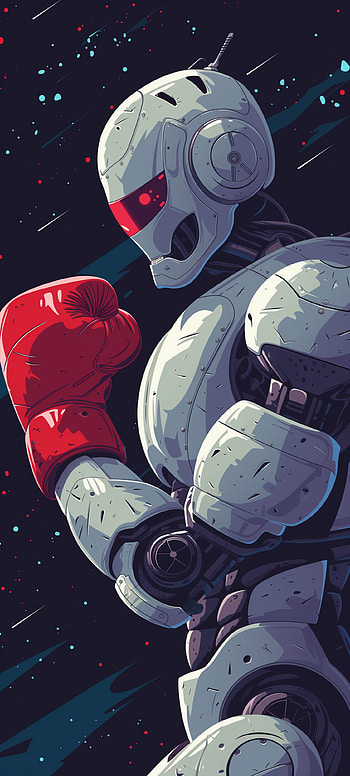 Futuristic Boxing Robot, boxing, robot HD phone wallpaper