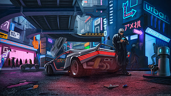 Cyberpunk 2077, Top-quality , Cyberpunk art, High-tech backgrounds HD wallpaper