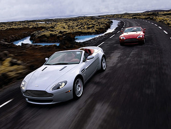 Aston Martin, Cars, Front View, Speed, Silver, V8, Vantage, 2006, Race HD wallpaper