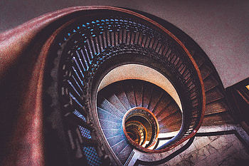 Miscellanea, Miscellaneous, Ladder, Stairs, Premises, Room, Spiral HD wallpaper