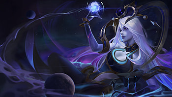 White Long Hair Lux League Of Legends HD wallpaper