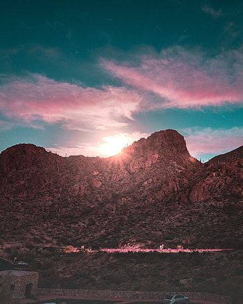 Landscape, Nature, Sunset, Sky, Clouds, Mountain HD phone wallpaper