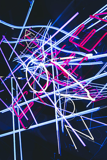 Shine, Light, Miscellanea, Miscellaneous, Lines, Neon, Glow, Letters HD phone wallpaper