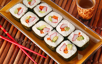 Sushi delights, food , Japanese cuisine, Culinary perfection HD wallpaper