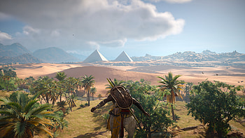 pyramid, Egypt, desert, Bayek Of Siwa, video game, Assassin's Creed Origins HD wallpaper