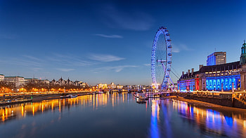 The Millennium Wheel, London Skyline HD wallpaper