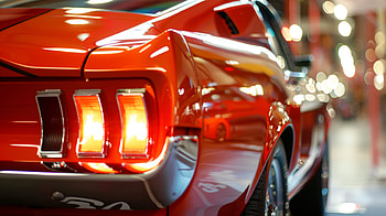 Classic Ford Mustang - Vibrant Tail Lights Showcase, Ford Mustang HD wallpaper