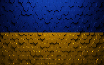 Flag of Chemnitz, honeycomb art, Chemnitz hexagons flag, Chemnitz, 3d hexagons art, Chemnitz flag HD wallpaper