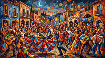 Midnight Fiesta — Street Celebration, Festival HD wallpaper